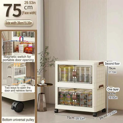 Large Capacity Multifunction Folding Storage Cabinet Dustproof Wardrobe Closet Organizer Easy-to-Install Storage Boxes