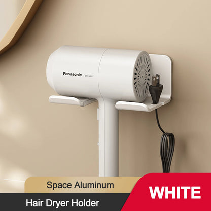 Hair Dryer Holder Wall Dryer Cradle Straightener Stand Hairdryer Organizer Box Toilet Blower Holder Shelf Bathroom Accessories - Ceenaz Store