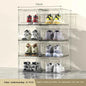 Transparent Shoe Box Magnetic Suction Door Thickened Plastic Storage Holder Detachable Dustproof Shoe Storage Boxes Wholesale