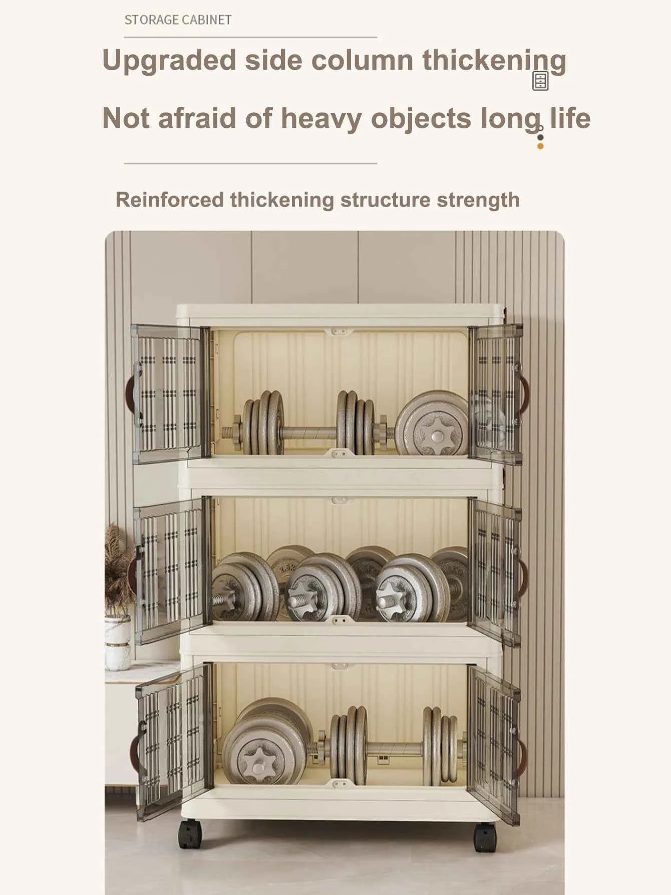 Large Capacity Multifunction Folding Storage Cabinet Dustproof Wardrobe Closet Organizer Easy-to-Install Storage Boxes