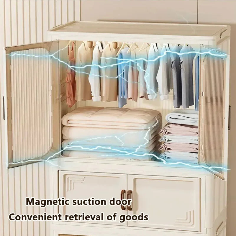 Multi-specification Large Capacity Wardrobe Foldable Easy Install Clothes Storage Cabinet  Organizer for Home - Ceenaz Store