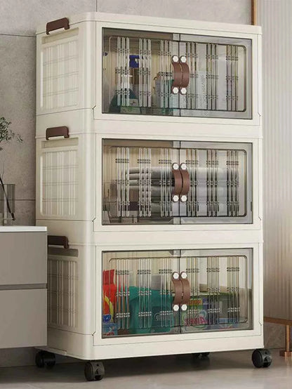 Large Capacity Multifunction Folding Storage Cabinet Dustproof Wardrobe Closet Organizer Easy-to-Install Storage Boxes