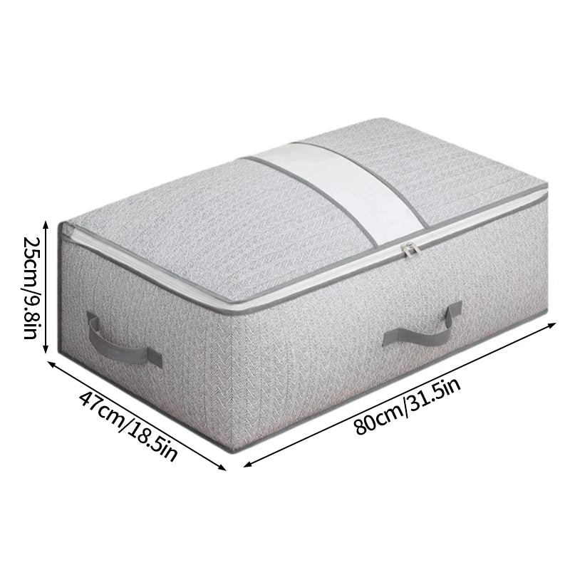 Large Clothes Storage Bag Under Bed Foldable Quilt Clothes Storage Bag Bedroom Dormitory Wardrobe Quilt Organizer Bag 이불정리함 - Ceenaz Store
