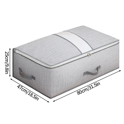 Large Clothes Storage Bag Under Bed Foldable Quilt Clothes Storage Bag Bedroom Dormitory Wardrobe Quilt Organizer Bag 이불정리함 - Ceenaz Store