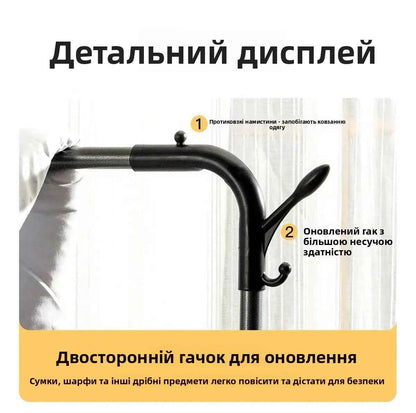 Thiened Sturdy Floor-Mounted Clothes Drng Ra Bedroom Balcony Iron Clothes Hanger Holder Portable Dormi Storage Orga...