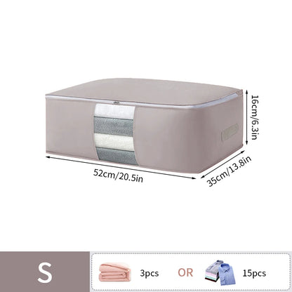 Large Clothes Storage Bag Under Bed Foldable Quilt Clothes Storage Bag Bedroom Dormitory Wardrobe Quilt Organizer Bag 이불정리함 - Ceenaz Store