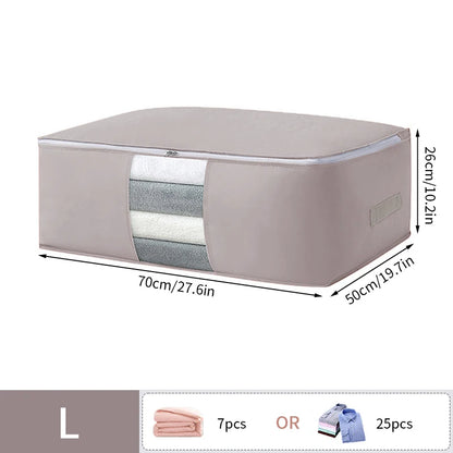 Large Clothes Storage Bag Under Bed Foldable Quilt Clothes Storage Bag Bedroom Dormitory Wardrobe Quilt Organizer Bag 이불정리함 - Ceenaz Store