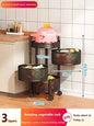 Detachable Rotating Storage Rack Kitchen Floor Multi-layer Shelf Multi-functional Living Room Snack Storage Rack Trolley Rack