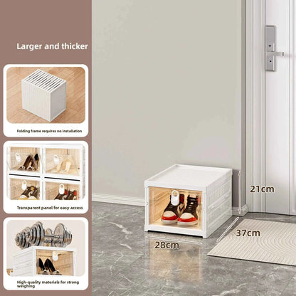 UVR Folding Shoe Cabinet Multi-folding Shoe Organizer Dustproof Shelf Household Multifunctional Storage Box Cabinet Furniture