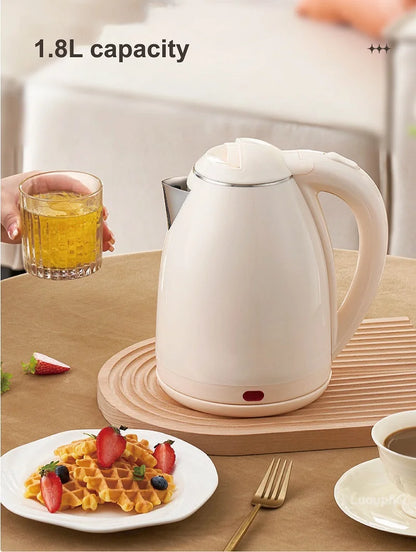 1.8L Household Electric Kettle Large Capacity 304 Stainless Steel Quick Kettle Teapot Automatic Thermos Pot Kitchen Tools 1500W - Ceenaz Store