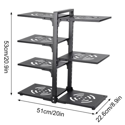 Kitchen Storage Shelves Pot Holder Multilayer Frying Pan Rice Cooker Seasoning Storage Rack Adjustable Organizer Rack - Ceenaz Store