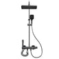 Smart Temperature Digital Display Shower Set Bathroom Wall Mounted Piano Key 4 Ways Water Outlet Rainlfall Shower Faucet System