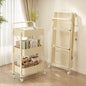 Folding Storage Trolley Rack Kitchen Bathroom Multi Storey Snacks Shelving Bedroom Mobile Trolley Storage Rack Organizer Carts - Ceenaz Store