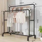 Thiened Sturdy Floor-Mounted Clothes Drng Ra Bedroom Balcony Iron Clothes Hanger Holder Portable Dormi Storage Orga...