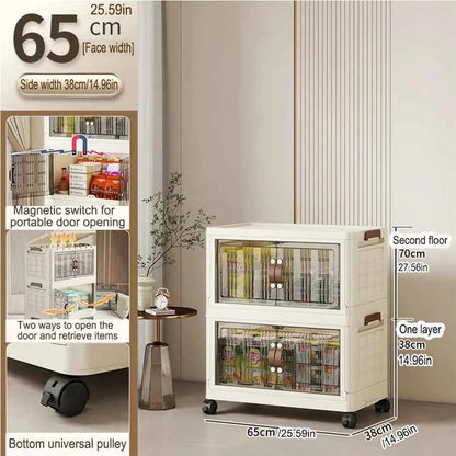 Large Capacity Multifunction Folding Storage Cabinet Dustproof Wardrobe Closet Organizer Easy-to-Install Storage Boxes
