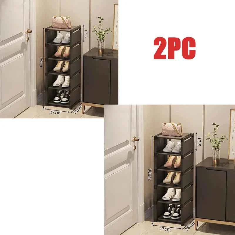 Multiple Layers Shoe Organizer Shoe Rack Organizer Space Saving Rack For Wall Corner Stackable Shelf  Adjustable Saving Cabinet