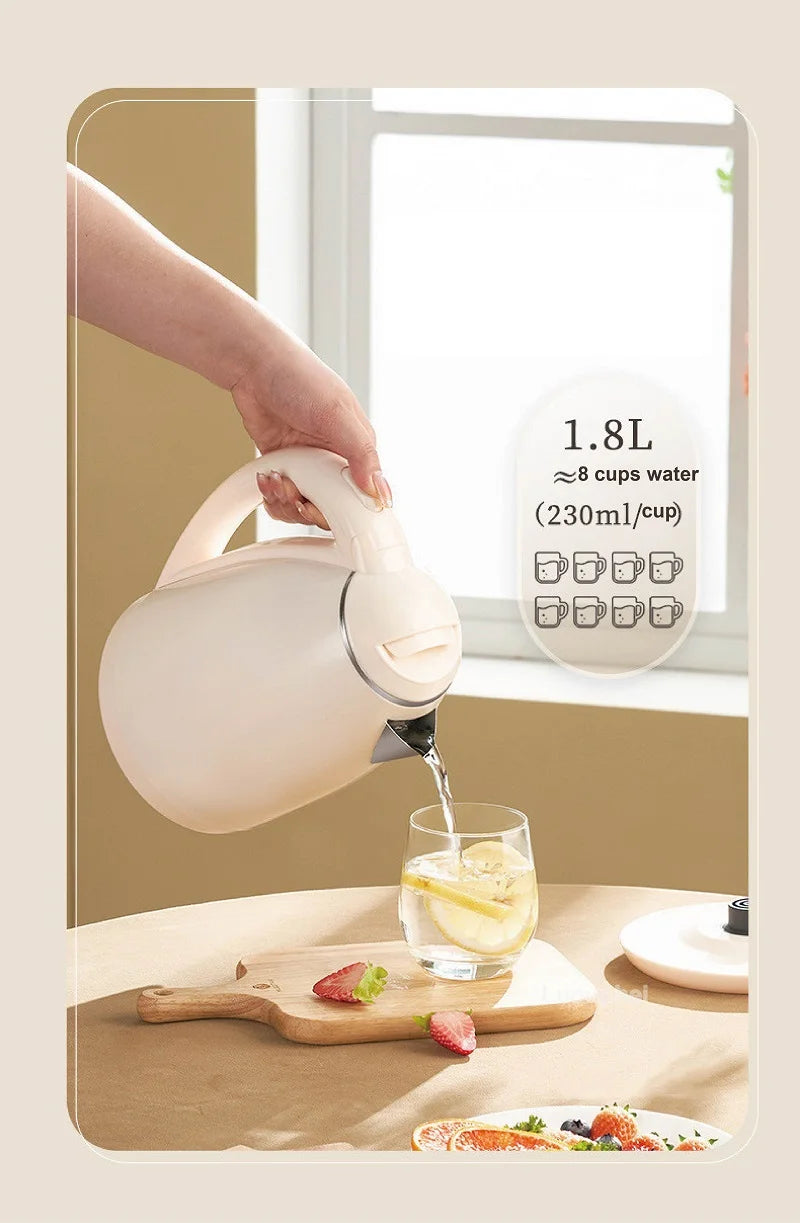 1.8L Household Electric Kettle Large Capacity 304 Stainless Steel Quick Kettle Teapot Automatic Thermos Pot Kitchen Tools 1500W - Ceenaz Store