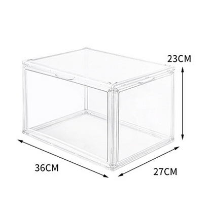 1-3 PCS Transparent Magnetic Acrylic Shoe Box for AJ Sneakers Drop-Front Display Case  Anti-Yellowing Shoe Storage Organizer - Ceenaz Store