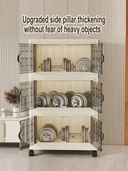 Large Capacity Multifunction Folding Storage Cabinet Dustproof Wardrobe Closet Organizer Easy-to-Install Storage Boxes