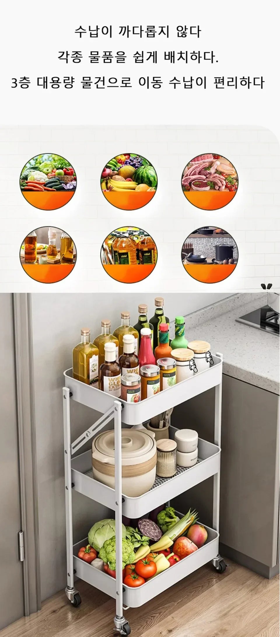 Folding Storage Trolley Rack Kitchen Bathroom Multi Storey Snacks Shelving Bedroom Mobile Trolley Storage Rack Organizer Carts - Ceenaz Store