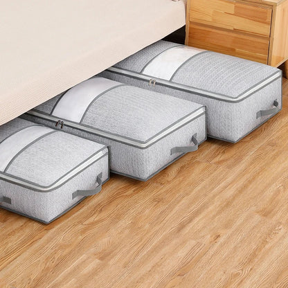Large Clothes Storage Bag Under Bed Foldable Quilt Clothes Storage Bag Bedroom Dormitory Wardrobe Quilt Organizer Bag 이불정리함 - Ceenaz Store