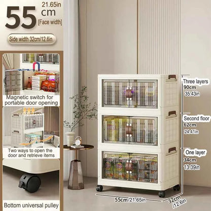 Large Capacity Multifunction Folding Storage Cabinet Dustproof Wardrobe Closet Organizer Easy-to-Install Storage Boxes