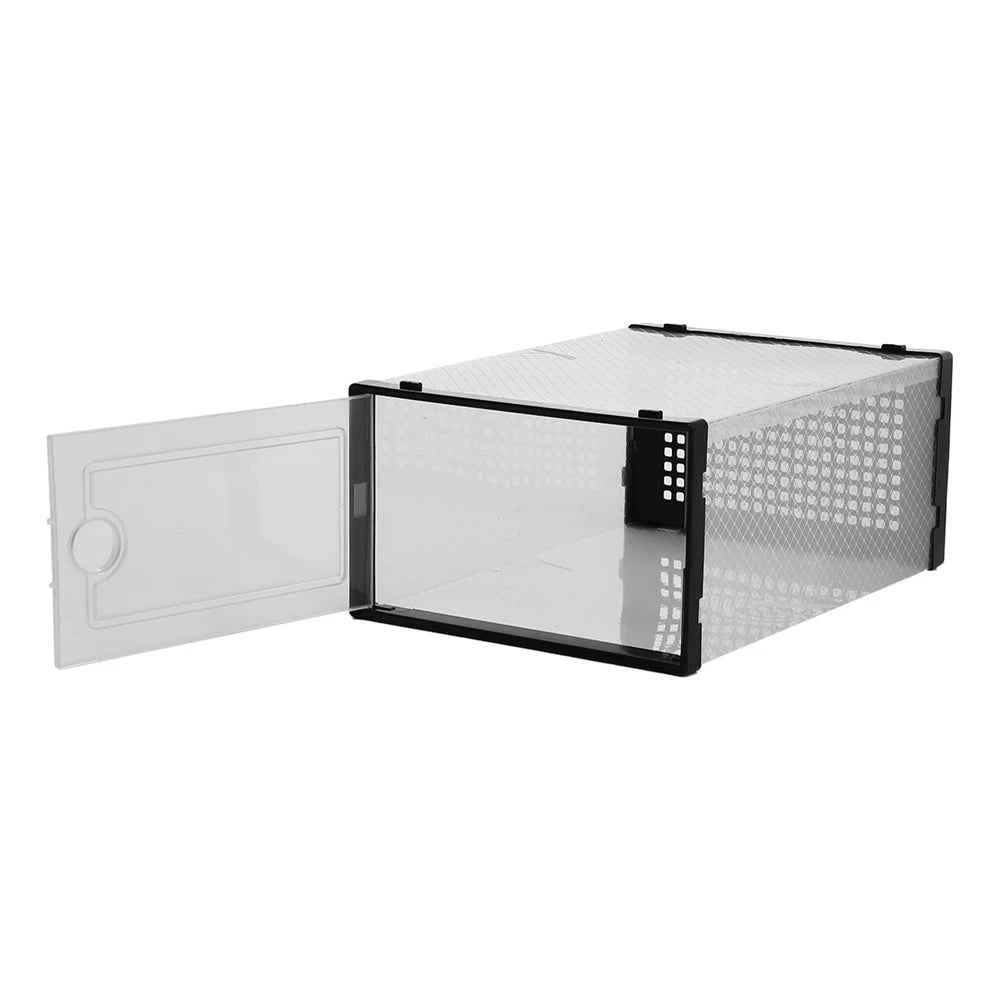 12x stackable transparent shoe box storage box multi-layer assembly storage rack shoe cabinet