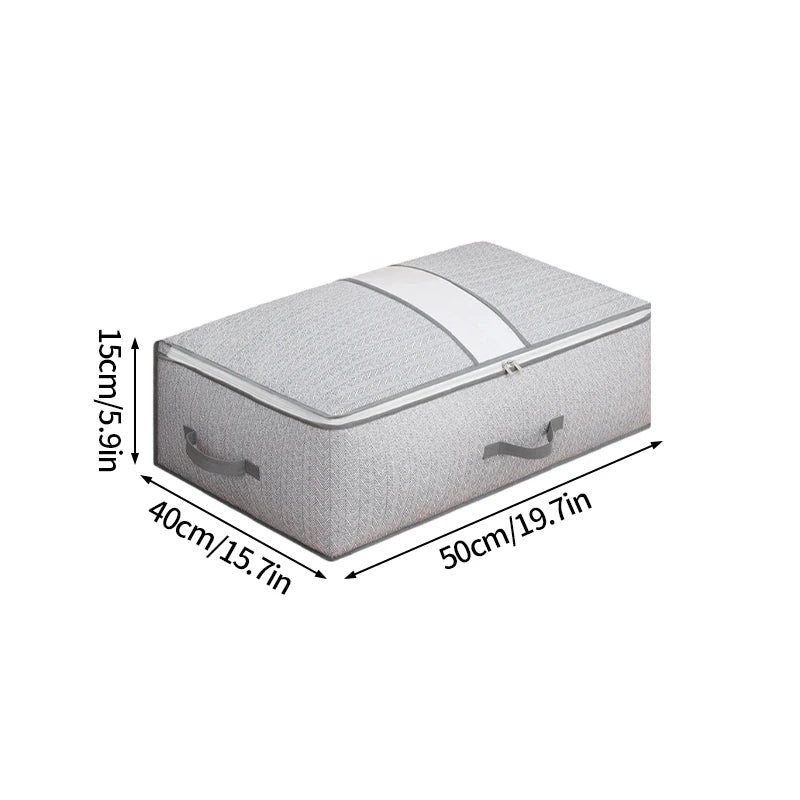 Large Clothes Storage Bag Under Bed Foldable Quilt Clothes Storage Bag Bedroom Dormitory Wardrobe Quilt Organizer Bag 이불정리함 - Ceenaz Store