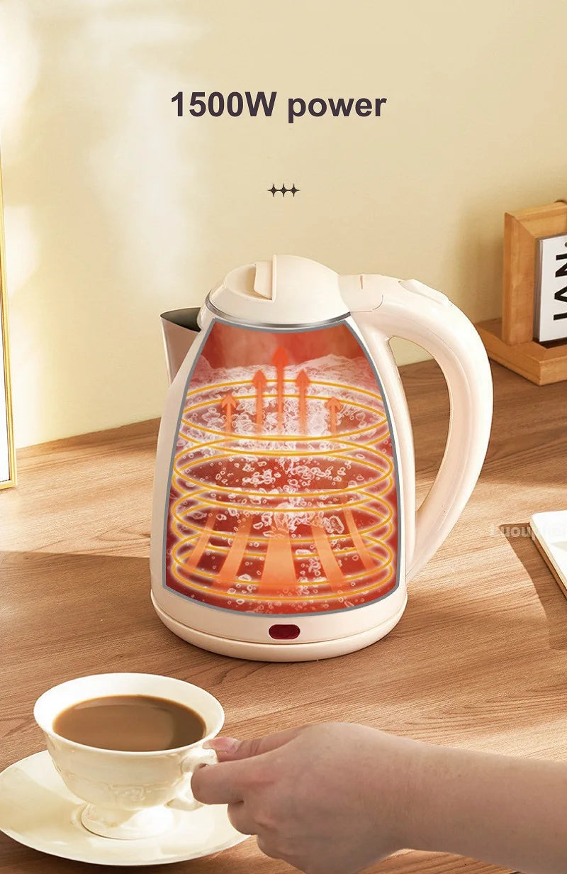 1.8L Household Electric Kettle Large Capacity 304 Stainless Steel Quick Kettle Teapot Automatic Thermos Pot Kitchen Tools 1500W - Ceenaz Store