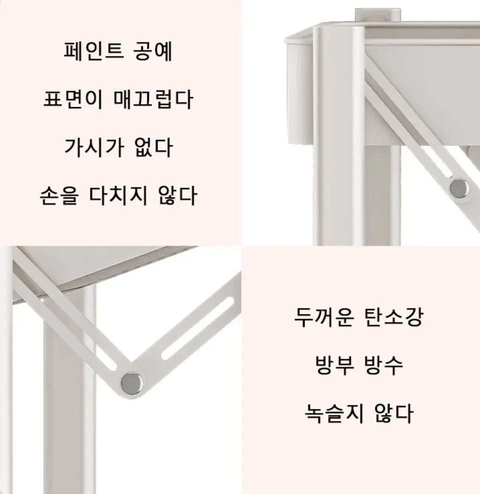 Folding Storage Trolley Rack Kitchen Bathroom Multi Storey Snacks Shelving Bedroom Mobile Trolley Storage Rack Organizer Carts - Ceenaz Store