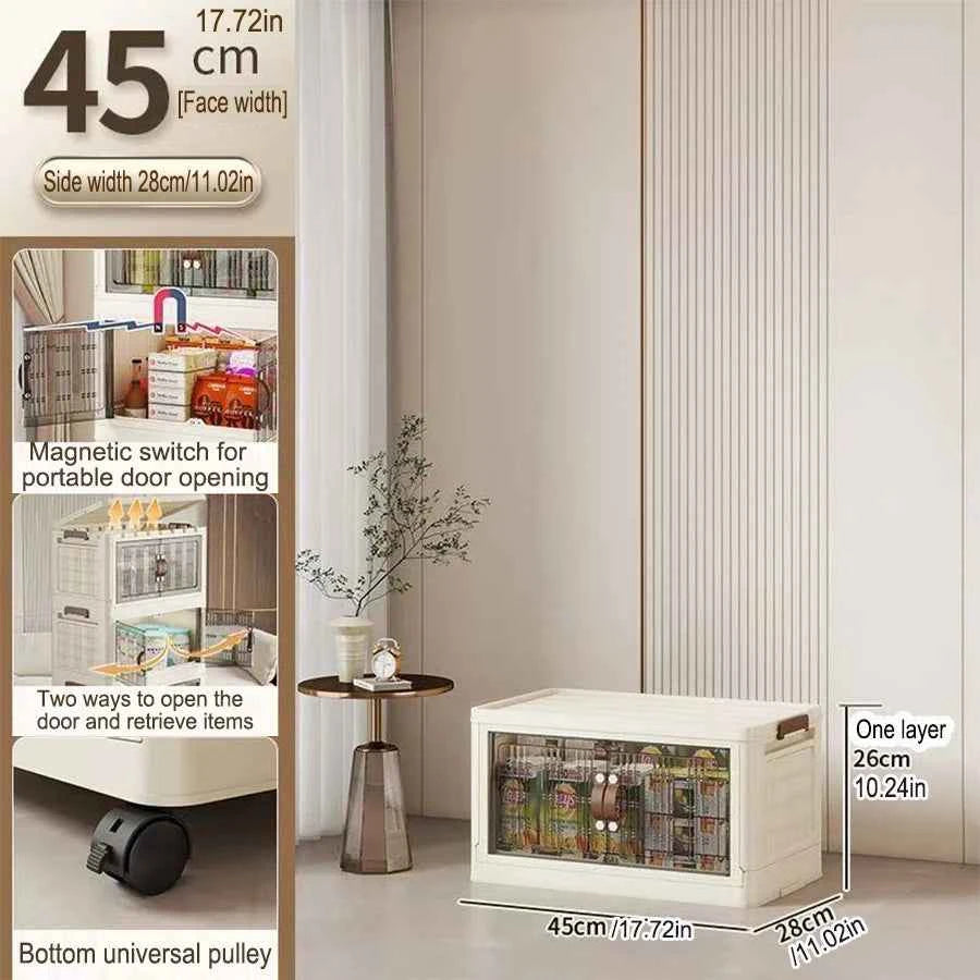Large Capacity Multifunction Folding Storage Cabinet Dustproof Wardrobe Closet Organizer Easy-to-Install Storage Boxes