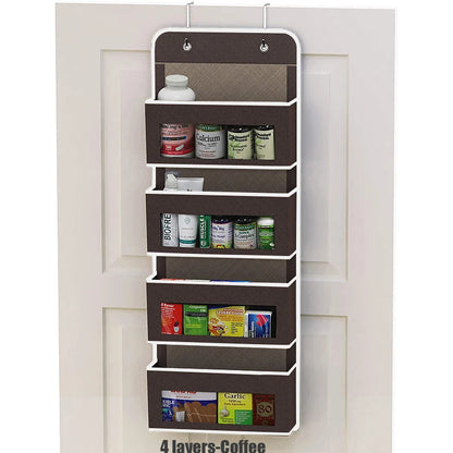 Over the Door Hanging Organizer 1/3/4/5 Large Pockets Over The Door Wall Mount Wall Mount Storage Hooks Bathroom Dorm Clothes - Ceenaz Store