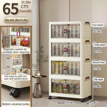 Large Capacity Multifunction Folding Storage Cabinet Dustproof Wardrobe Closet Organizer Easy-to-Install Storage Boxes