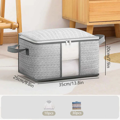 Large Clothes Storage Bag Under Bed Foldable Quilt Clothes Storage Bag Bedroom Dormitory Wardrobe Quilt Organizer Bag 이불정리함 - Ceenaz Store