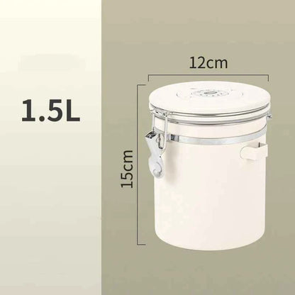 304 Stainless Steel Coffee Canister Coffee Bean Storage Airtight Containers with Date with Spoon Vent Valve Kitchen Food Storage Jar