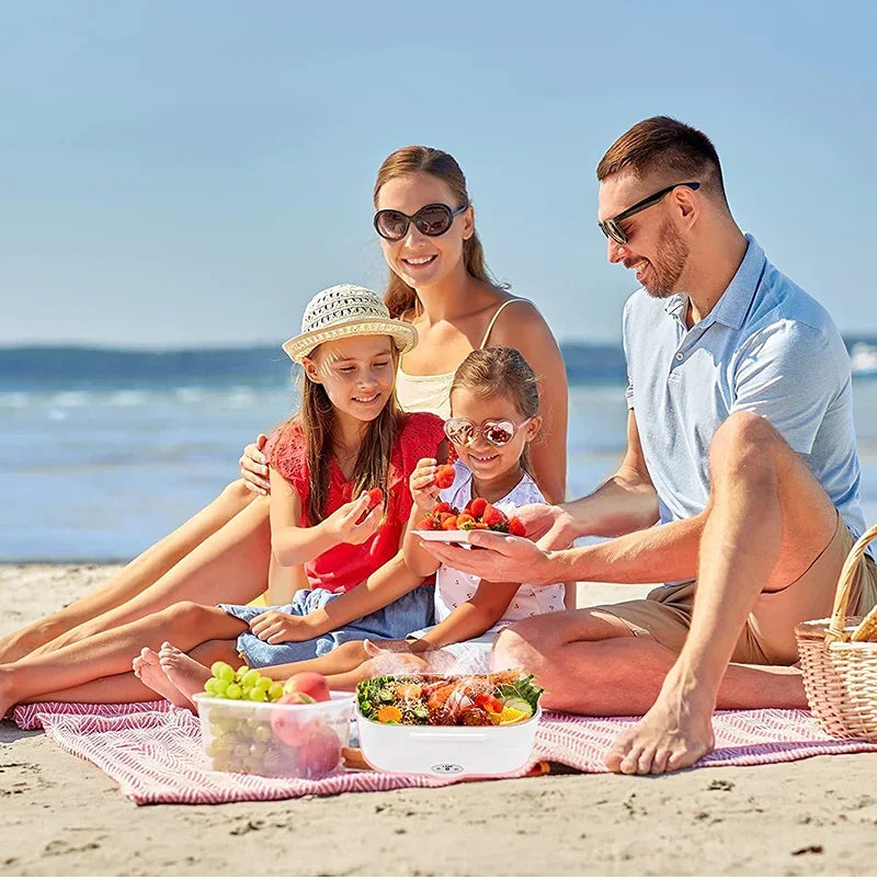 Stainless Steel 12V 24V Electric Heating Lunch Box Car Truck Drivers Picnic Camping Portable Thermostatic Food Warmer Container - Ceenaz Store