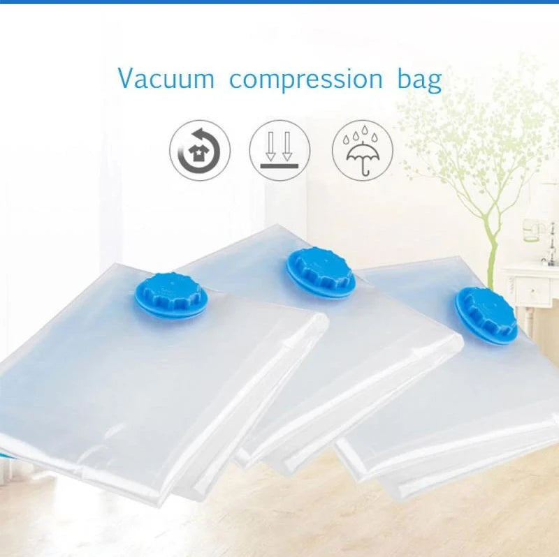 1/3/5Pcs Vacuum Storage Bags with Hand Pump for Comforters Clothes Pillow Bedding Blanket Storage Saver 80% More Compression - Ceenaz Store