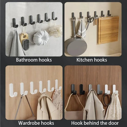 Self Adhesive Strong Wall Organizer Hook Behinddoor Key Cloth Hanger Hook Bathroom Robe Towel Holder Rack Kitchen Home Organizer - Ceenaz Store