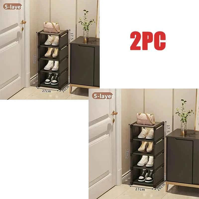 Multiple Layers Shoe Organizer Shoe Rack Organizer Space Saving Rack For Wall Corner Stackable Shelf  Adjustable Saving Cabinet