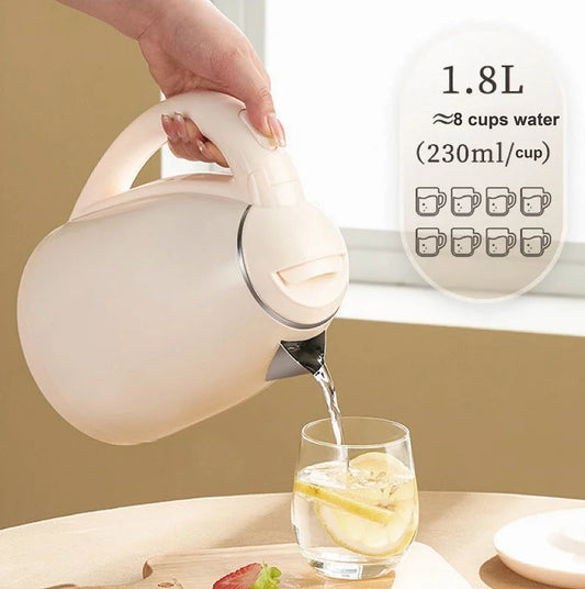 1.8L Household Electric Kettle Large Capacity 304 Stainless Steel Quick Kettle Teapot Automatic Thermos Pot Kitchen Tools 1500W - Ceenaz Store