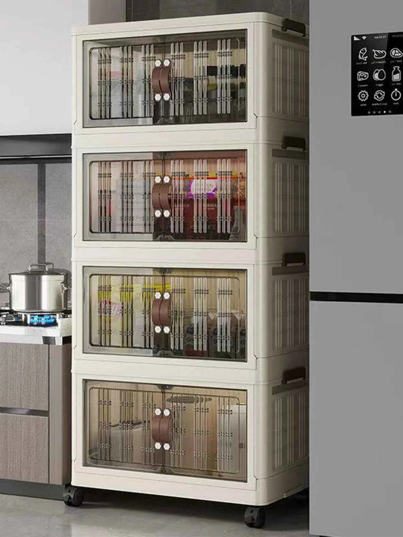 Large Capacity Multifunction Folding Storage Cabinet Dustproof Wardrobe Closet Organizer Easy-to-Install Storage Boxes