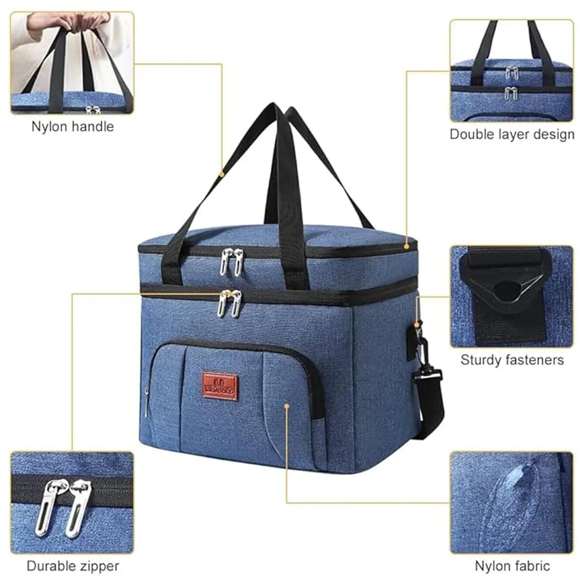 Thermal Insulated Cool Bag Picnic Adult Kids Food Storage Lunch Box UK - Ceenaz Store