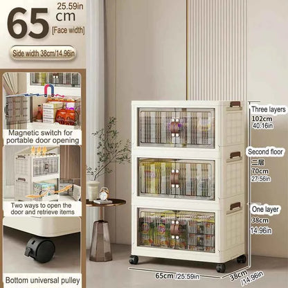 Large Capacity Multifunction Folding Storage Cabinet Dustproof Wardrobe Closet Organizer Easy-to-Install Storage Boxes