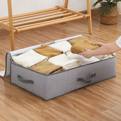 Large Clothes Storage Bag Under Bed Foldable Quilt Clothes Storage Bag Bedroom Dormitory Wardrobe Quilt Organizer Bag 이불정리함 - Ceenaz Store