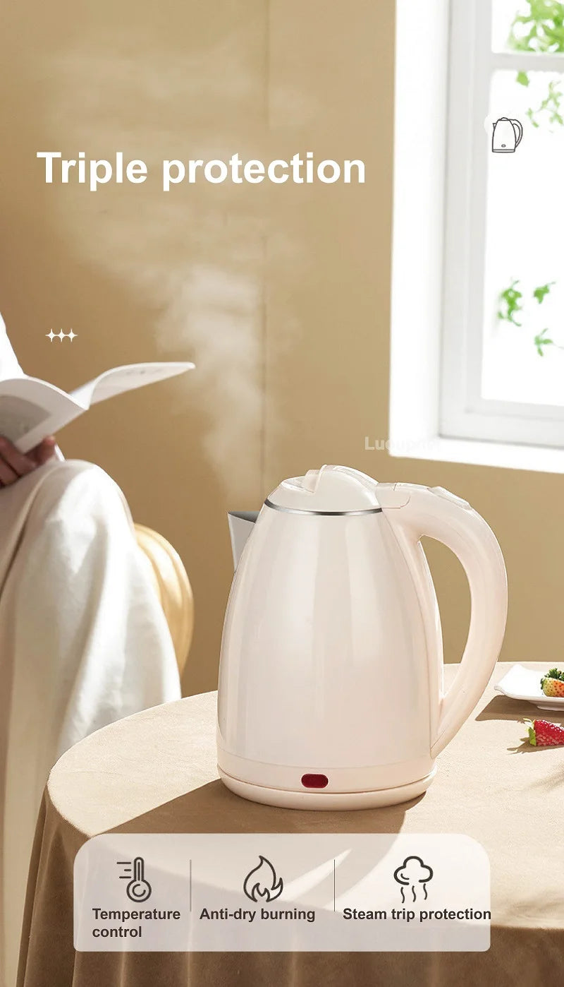1.8L Household Electric Kettle Large Capacity 304 Stainless Steel Quick Kettle Teapot Automatic Thermos Pot Kitchen Tools 1500W - Ceenaz Store