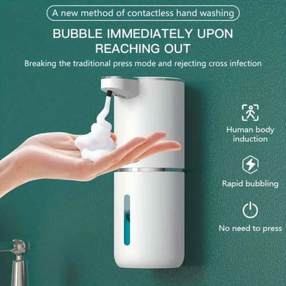 Automatic Foam Soap Dispenser Bathroom Smart Washing Hand Machine With USB Charging White ABS Material