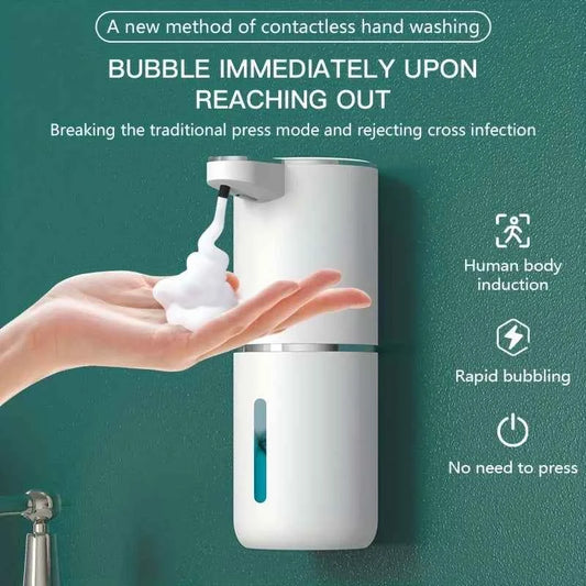 Automatic Foam Soap Dispenser Bathroom Smart Washing Hand Machine With USB Charging White ABS Material