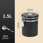 304 Stainless Steel Coffee Canister Coffee Bean Storage Airtight Containers with Date with Spoon Vent Valve Kitchen Food Storage Jar