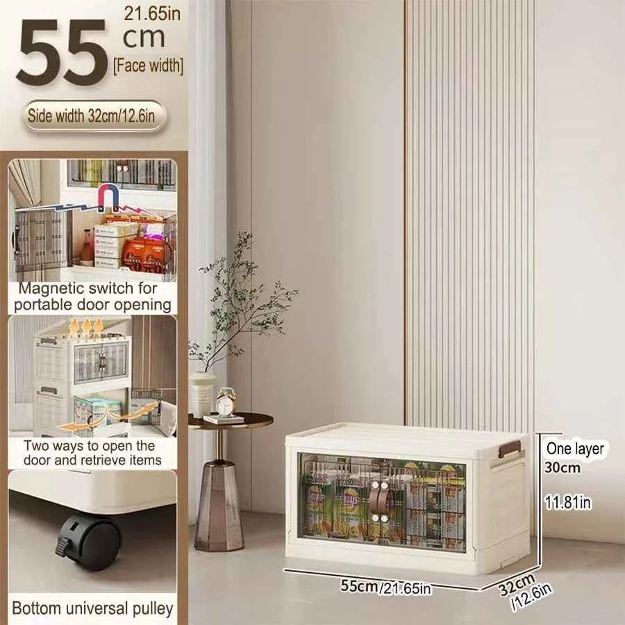Large Capacity Multifunction Folding Storage Cabinet Dustproof Wardrobe Closet Organizer Easy-to-Install Storage Boxes