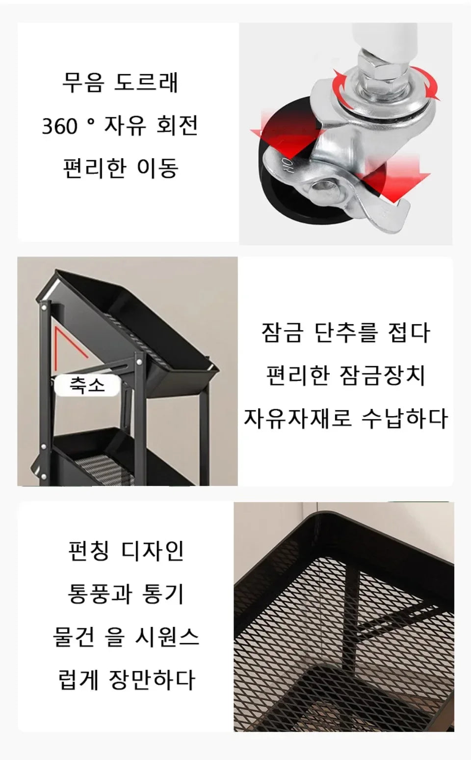 Folding Storage Trolley Rack Kitchen Bathroom Multi Storey Snacks Shelving Bedroom Mobile Trolley Storage Rack Organizer Carts - Ceenaz Store